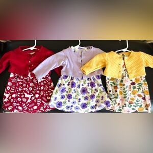 Floral Kids Dresses with Cardigans